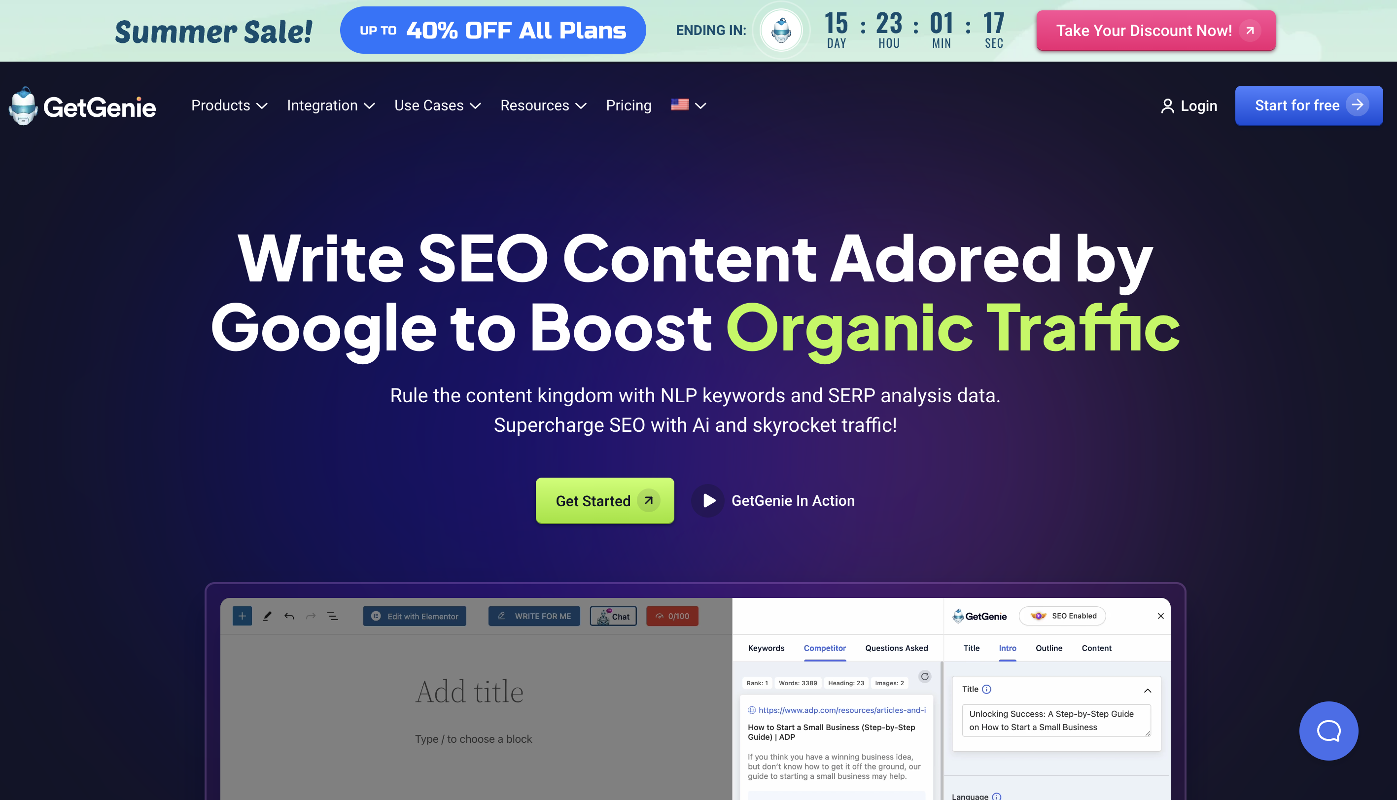 GetGenie AI: Assistente Personale Ai per Scrivere e Classificarsi 20 volte più Velocemente